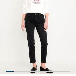 Mid-Rise OG Straight Ankle Jeans Black Wash